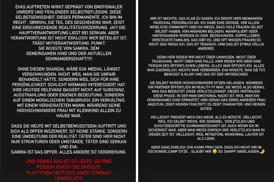 In zwei Instagram-Storys hat sich die Leipzigerin all ihre Wut von der Seele geschrieben.