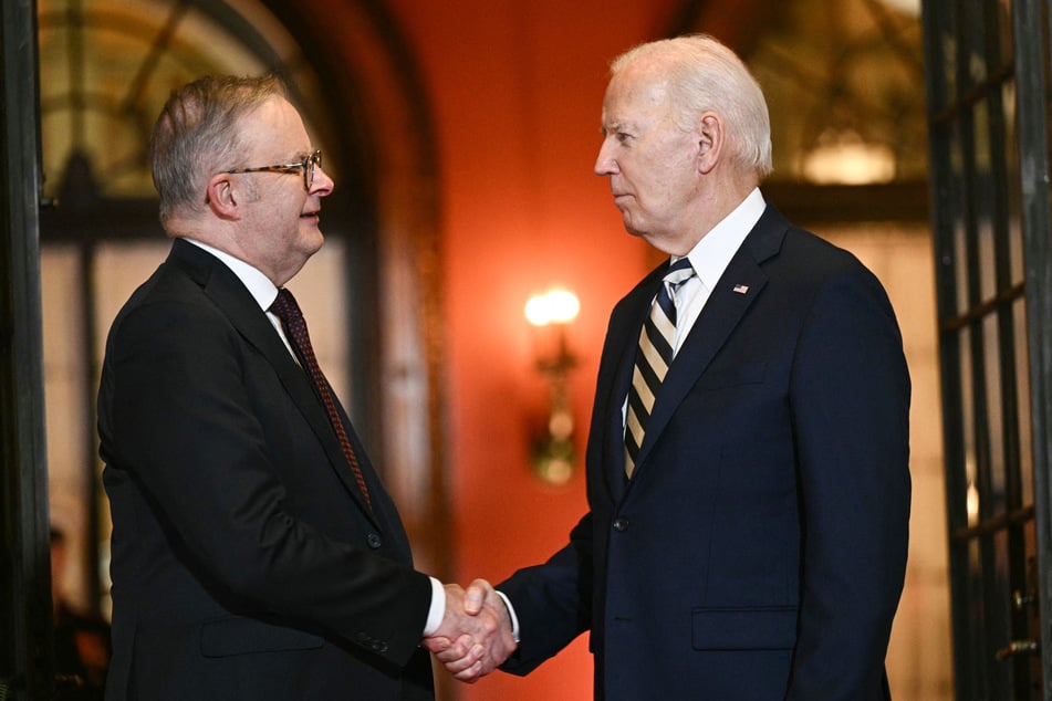 US President Joe Biden (r.) joined with Quad leaders including Australian Prime Minister Anthony Albanese (l.) to issue a joint statement on a vast assortment of issues.