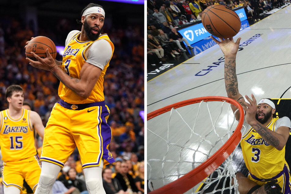 Anthony Davis matches Lakers greats with starring role in win over Warriors