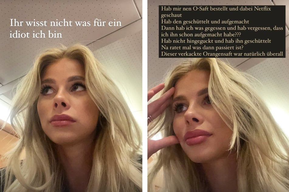 In ihren Instagram-Storys vom Freitagmorgen berichtete das Model von einem fatalen Missgeschick während einer Zugfahrt.