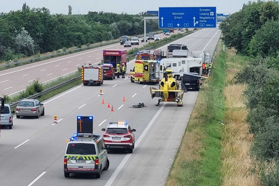 Die Richtungsfahrbahn musste gesperrt werden.