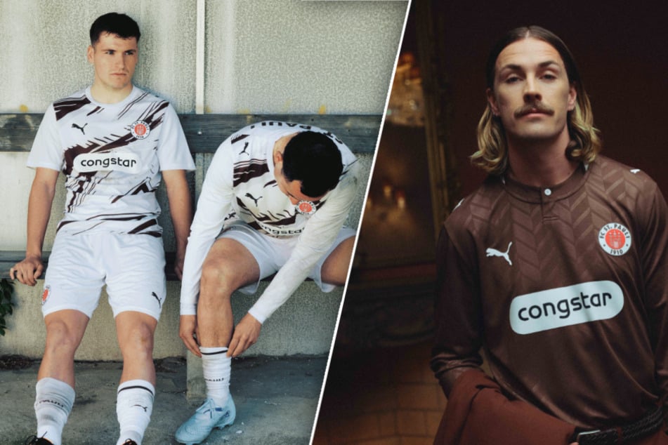 So (links auswärts, rechts daheim) läuft der FC St. Pauli in der neuen Saison auf.