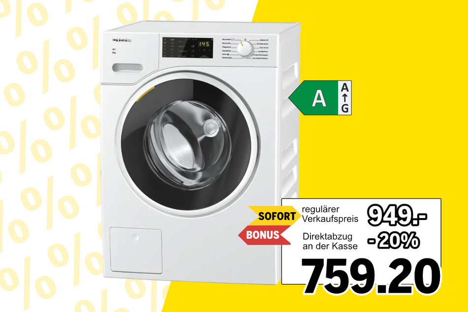 Miele Waschmaschine WWD 120 WCS für 759,20 statt 949 Euro.