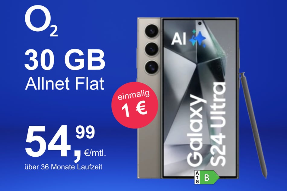 Das Samsung Galaxy S24 Ultra im o2 Mobile M für einmalig 1 Euro.