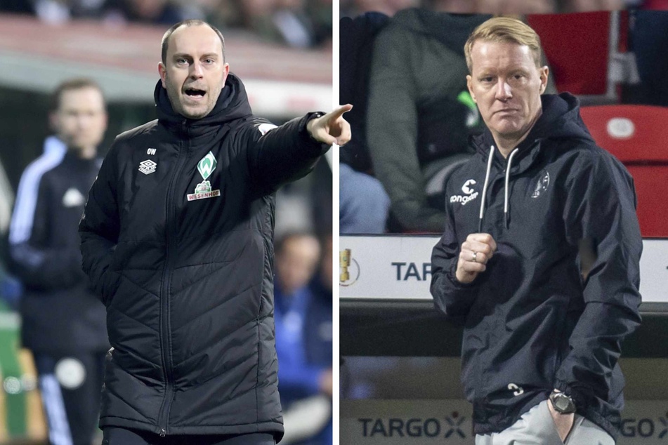 St.-Pauli-Trainer Timo Schultz (44, rechts) und Werder-Coach Ole Werner (33) trafen bislang dreimal aufeinander. Beide konnte jeweils einen Sieg feiern.