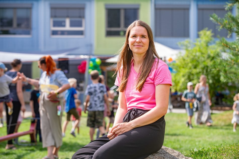 Am Donnerstag schmiss Kita-Chefin Jacqueline Grüneberg (41) die letzte Sommerparty vor der Schließung.
