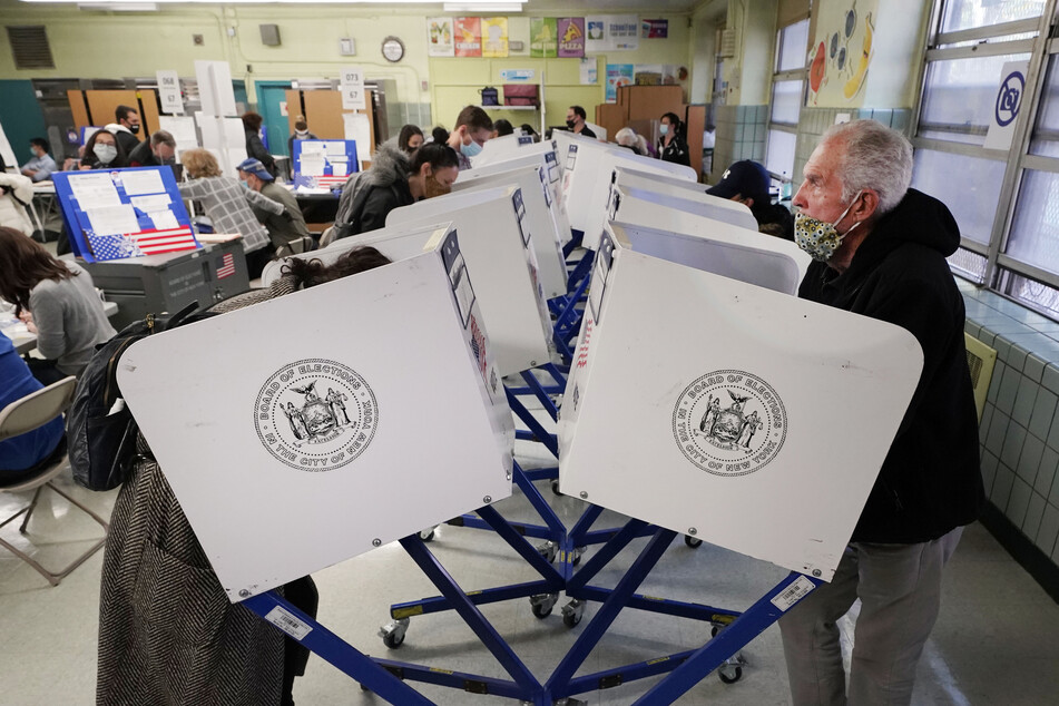 Voters making their choice at an Upper West Side polling station in New York.