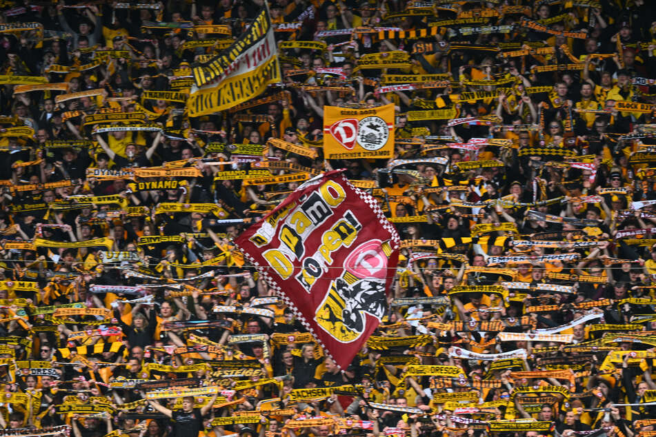 Voller K-Block: Die Fans von Dynamo Dresden hatten einen großen Anteil am Zuschauerrekord der 3. Liga.