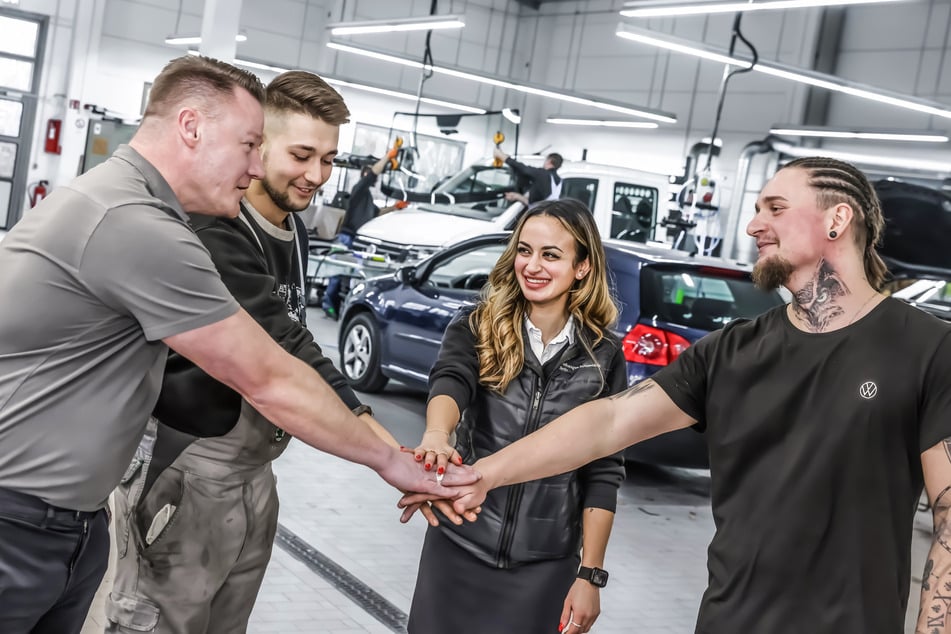 Einer für alle, alle für einen – das Team freut sich über Zuwachs.