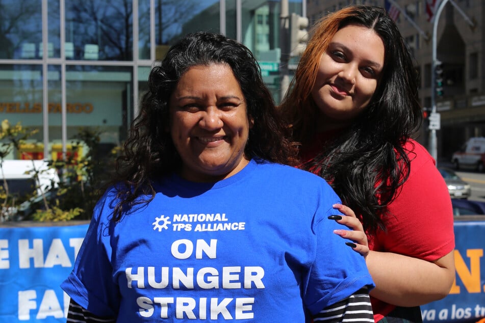 Rebecca Vasquez (r.) has been fighting alongside her mother for TPS Justice since she was 12 years old.