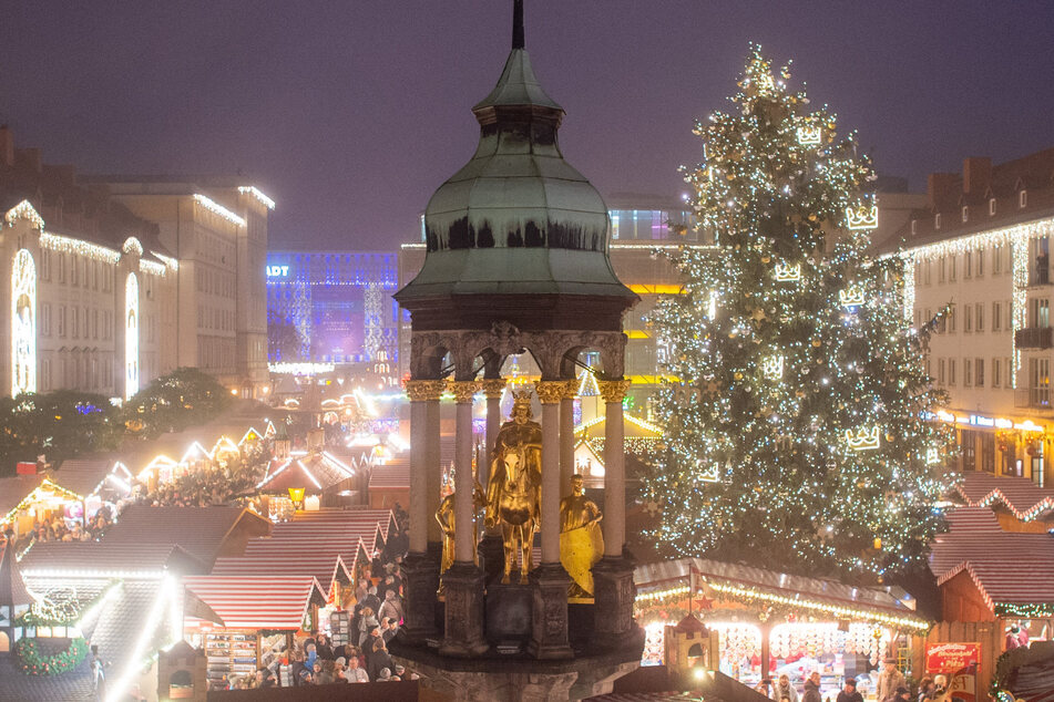 Der Weihnachtsbaum bekommt vor dem Rathaus eine bedeutende Position. (Archivbild)