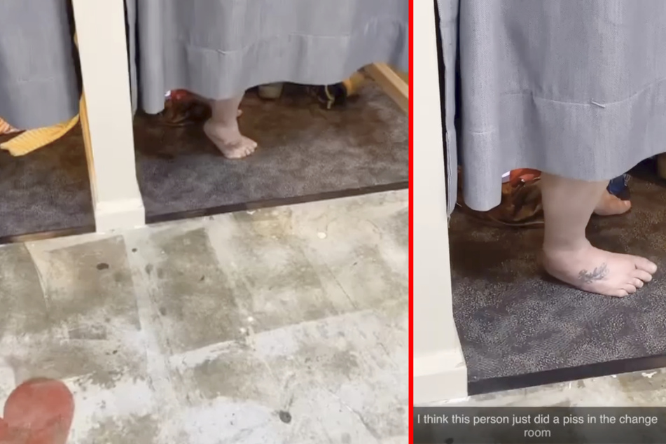 In Melbourne wurde eine Kundin dabei gefilmt, wie sie in die Umkleidekabine uriniert.