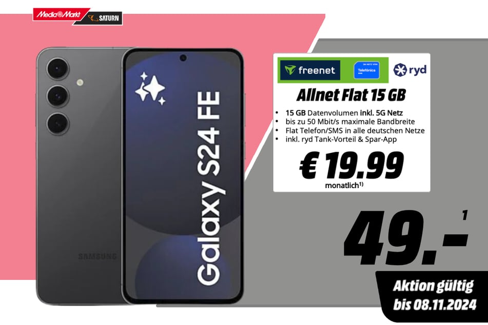 Samsung Galaxy S24 FE für 49 Euro.