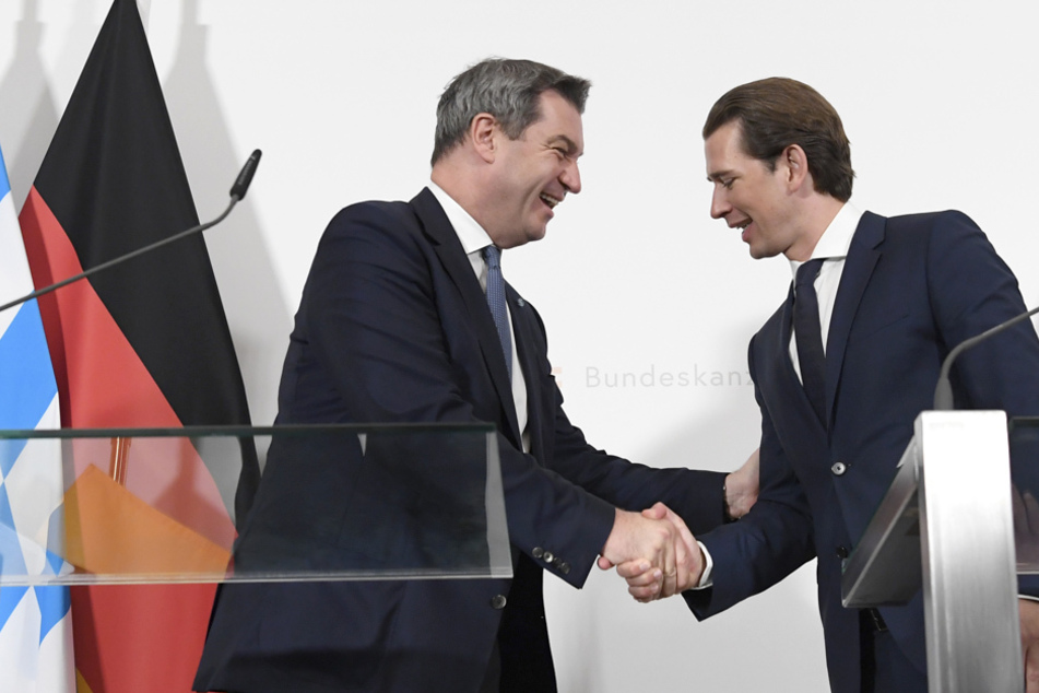 Markus Söder (CSU) und Österreichs Kanzler Sebastian Kurz (ÖVP) haben sich gegen Grenzschließungen ausgesprochen. (Archiv)
