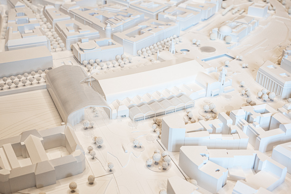 Das Modell zeigt den Siegerentwurf für die geplante Erweiterung des Hamburger Hauptbahnhofs.