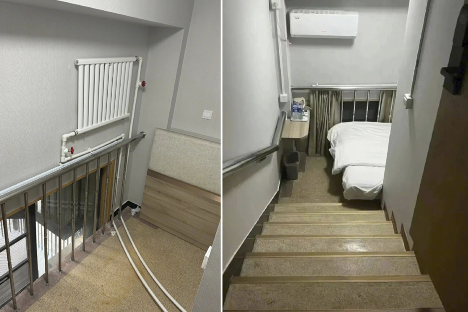 Ein Zimmer ohne Fenster gefällig? Gäste eines Hotels in Peking wurden jetzt im Treppenhaus einquartiert.