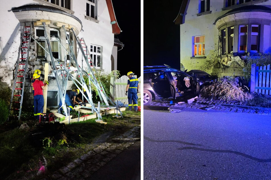 Ein Audi-Fahrer (61) krachte in den Erker eines Wohnhauses in der Zollstraße.