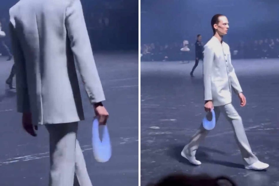 For Coperni's Paris Fashion Week's fall/winter 2024 ready-to-wear runway collection, designers Sébastien Meyer and Arnaud Vaillant teamed up with research professor Ioannia Michalous to create the Aerogel Air Swipe Bag.
