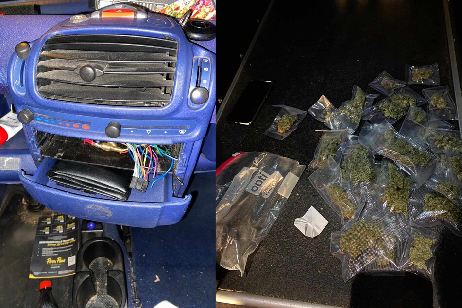 Die Zollbeamten fanden neben zahlreichen Betäubungsmitteln auch Bargeld hinter dem Radio.