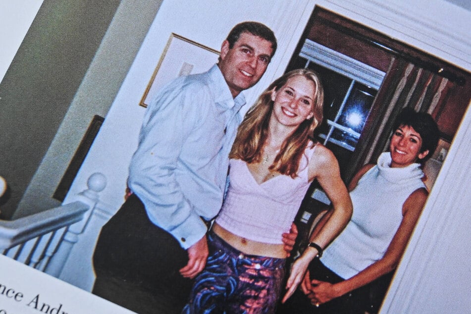 Andrew Mountbatten-Windsor (l.) previously settled a lawsuit with the late Virginia Giuffre (c.), who alleged she was trafficked to the former prince by Jeffrey Epstein.