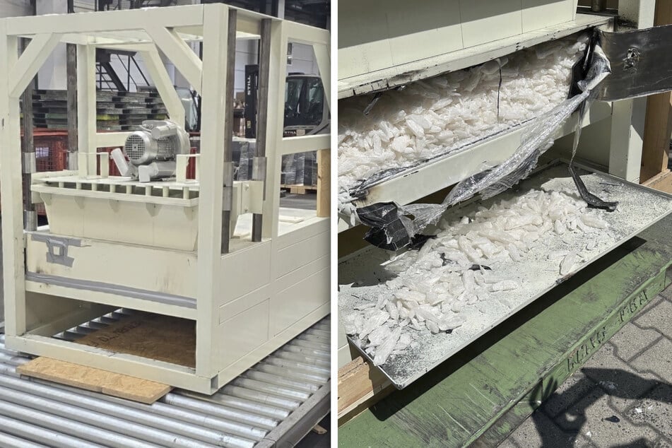 Das Crystal Meth war in einer Baumaschine versteckt - raffiniert! Die Zollfahnder spürten die Schmuggelware trotzdem auf.