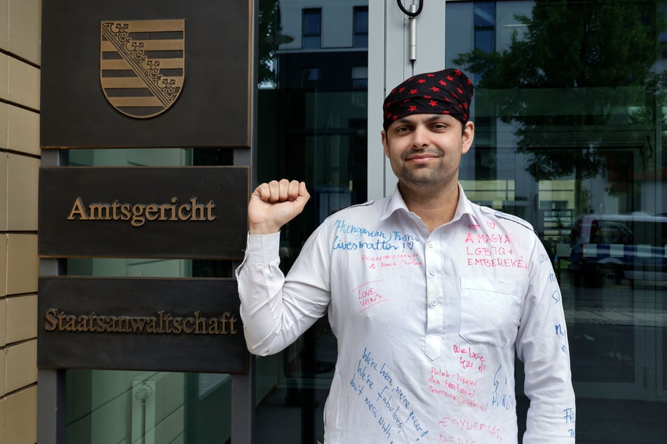 Julian Löser (29) gab sich vor dem Chemnitzer Amtsgericht kämpferisch.