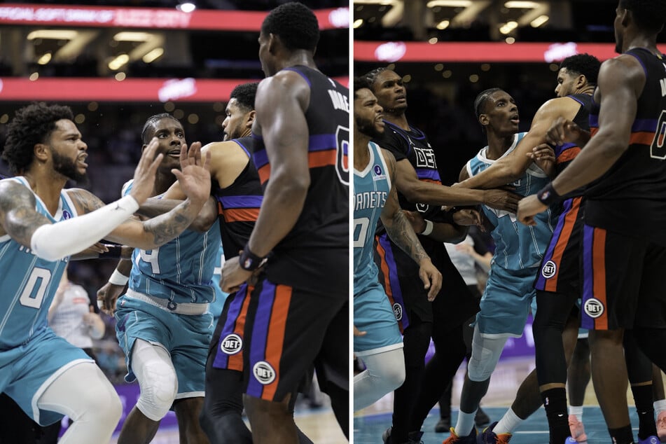 Pistons-Hornets clash descends into chaos as multiple players ejected in mass brawl