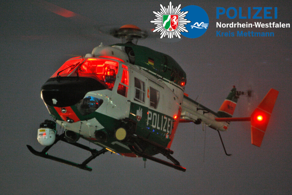 Ein Hubschrauber war im Kreis Mettmann in einer Nacht an gleich zwei Einsätzen beteiligt. (Symbolbild)