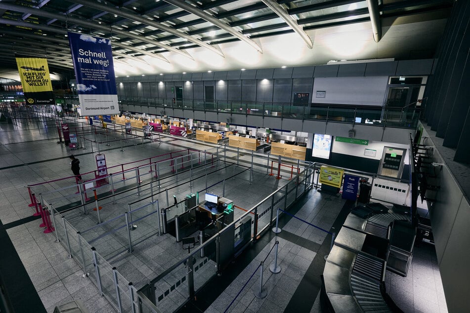 Die Polizei traf das Paar am Flughafen in Dortmund. (Archivbild)