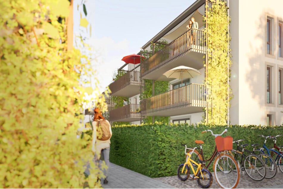 Jede Wohnung verfügt über einen Balkon oder eine Terrasse.