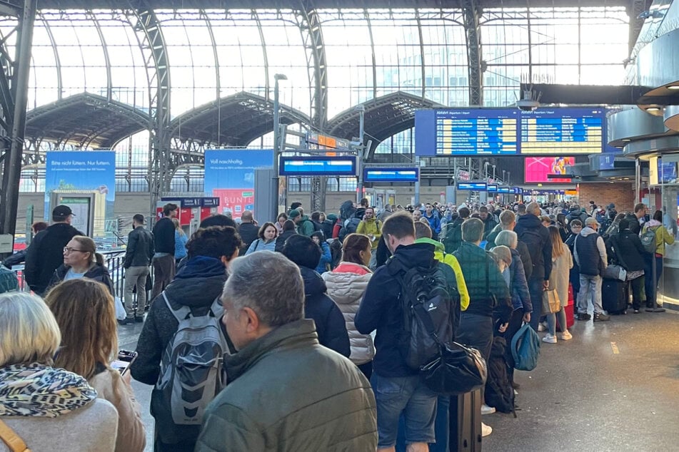 Am Hamburger Hauptbahnhof herrscht Chaos.
