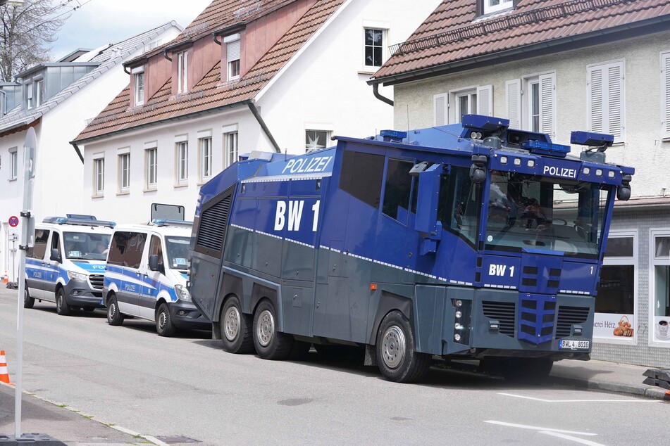 Die Stuttgarter Polizei sicherte die Veranstaltung mit starken Kräften vor Ort ab.