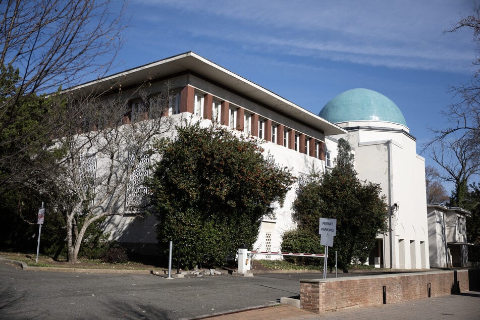 The squat, blue-domed Iranian embassy building used to host fancy receptions for the Washington diplomatic crowd – but unlike the Syrian embassy, it looks far from reopening as US-Iran tensions remain fierce.