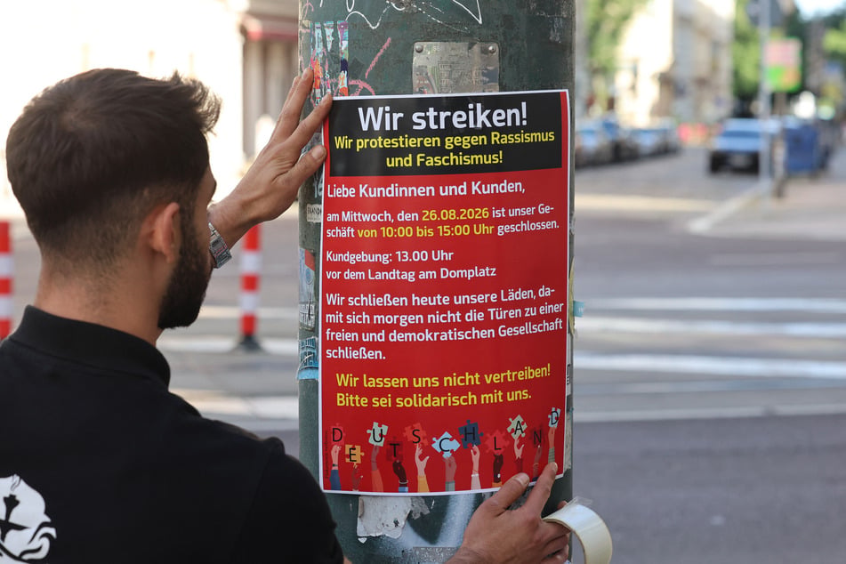 In Magdeburg streiken am Mittwoch migrantische Gewerbetreibende.
