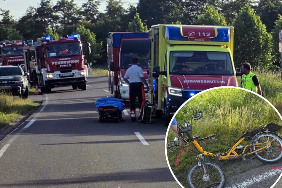 Schwerer Unfall bei Schkeuditz: Radfahrer (†56) erliegt seinen Verletzungen