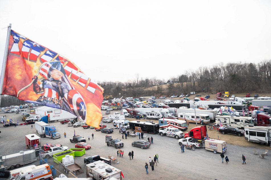 Truckers and supporters from across the country have rallied at the Hagerstown Speedway in Maryland.