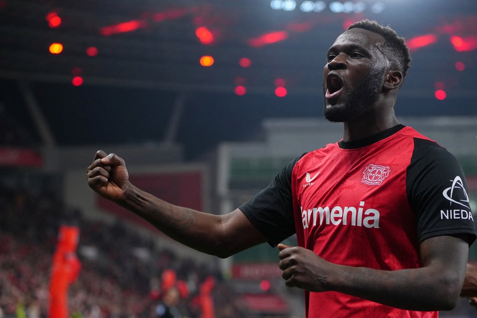 Ob Victor Boniface (24) je so ausgelassen wieder für Leverkusen jubeln wird, ist fraglich.
