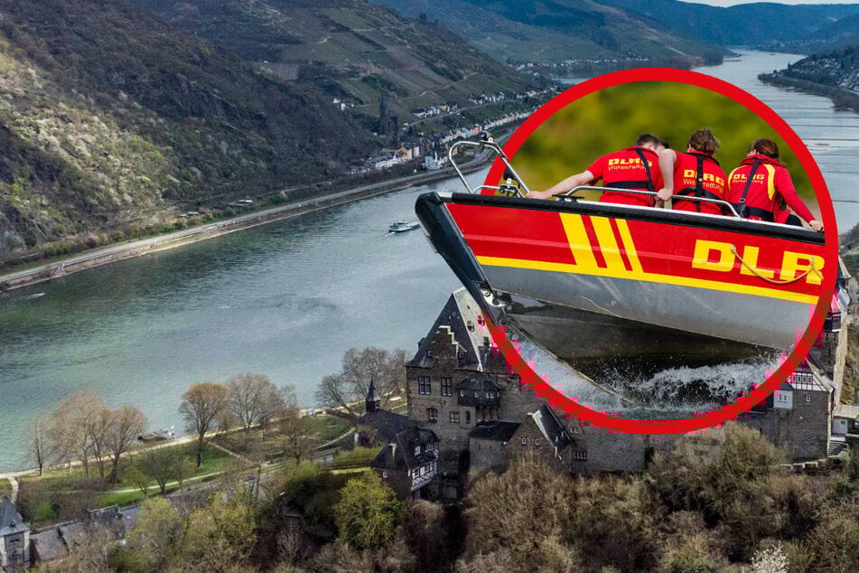 Berliner Jacht sitzt im Rhein auf dem Trockenen und wird zur Attraktion
