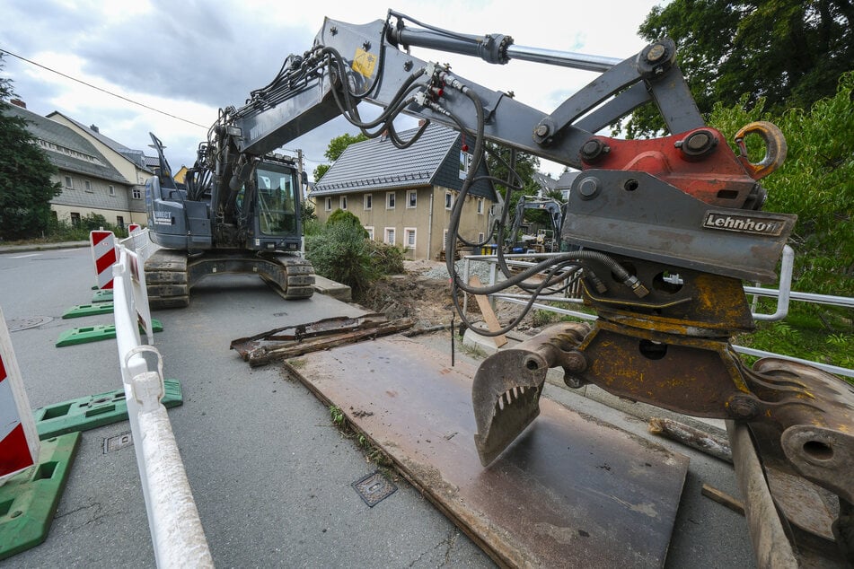 Seit Anfang der Woche gibt es eine neue Baustelle in Wittgensdorf.