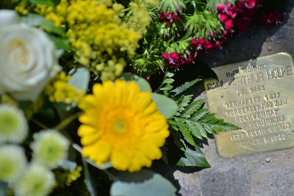 In der Leipziger Zentralstraße erinnert ein Stolperstein an Paul Arthur Holke. (Archivbild)