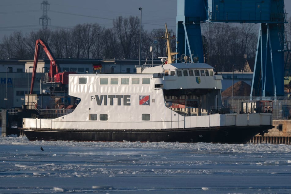Die "Vitte" liegt nach der Reparatur weiterhin in Stralsund vor Anker.