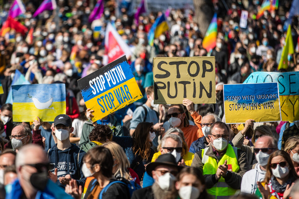 In Stuttgart kam es im letzten Jahr zu zahlreichen Demonstrationen gegen den militärischen Einsatz Russlands in der Ukraine.