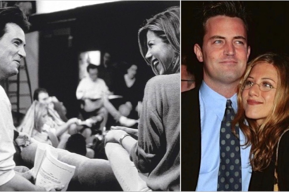 Jennifer Aniston touched on Matthew Perry's (l) shocking passing in a moving Instagram tribute.