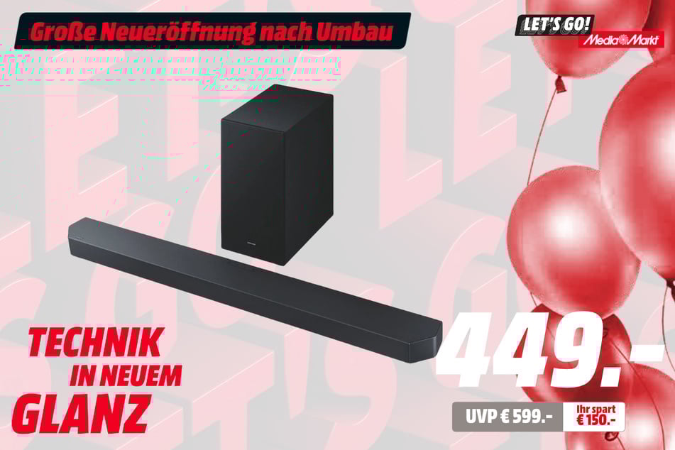 Samsung-Soundbar HW-Q610GF/ZG
für 449 statt 599 Euro.