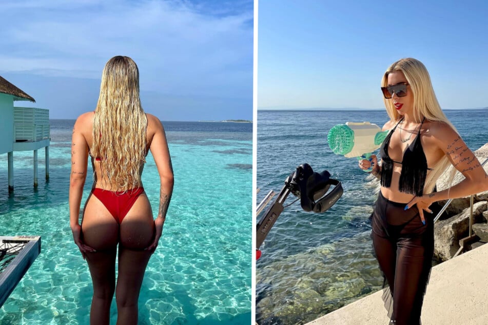 Gemeinsam mit ihrem Verlobten reiste die TV-Blondine auf die Malediven und stand kurze Zeit später für "Germany Shore" vor der Kamera.