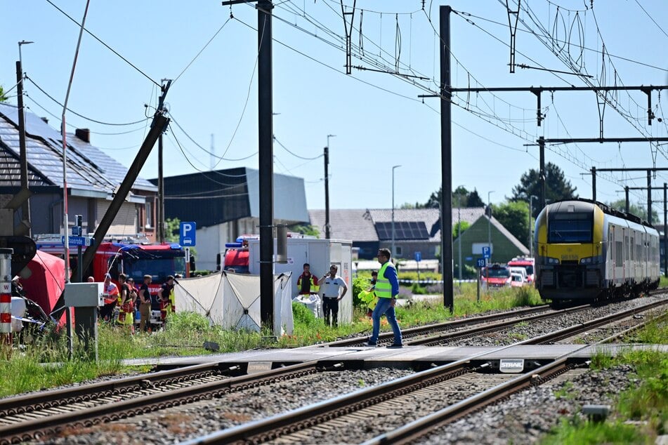 Der Unfallort in der belgischen Kleinstadt Buggenhout.