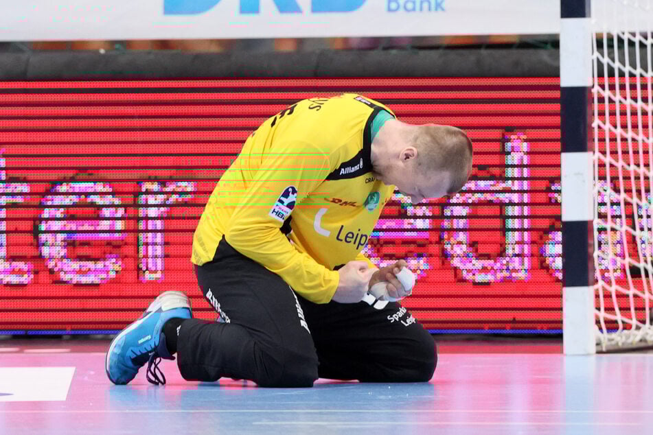 DHfK-Keeper Tomas Mrkva musste wegen der Erkrankung von Domenico Ebner die volle Last auf seinen Schultern tragen und ging nicht nur in puncto Körpersprache voran.