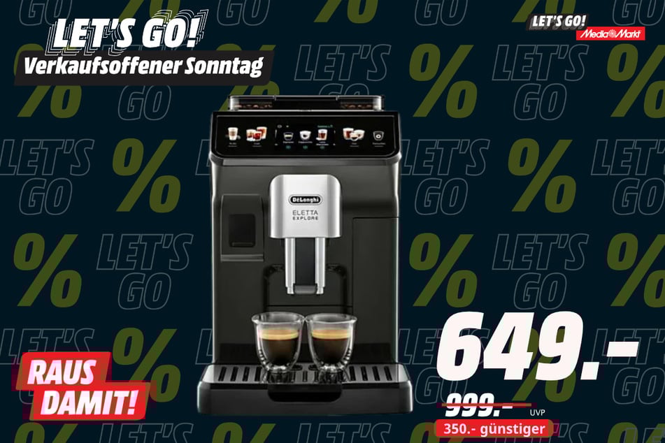 DeLonghi-Kaffeevollautomat für 649 statt 999 Euro.