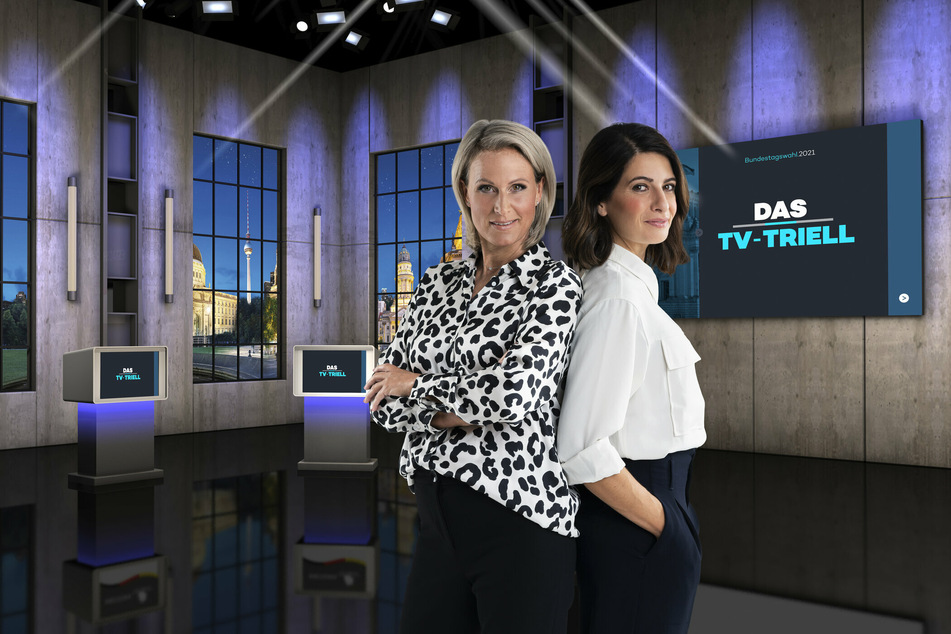 Claudia von Brauchitsch (l.) und Linda Zervakis moderieren am Sonntag das dritte TV-Triell.