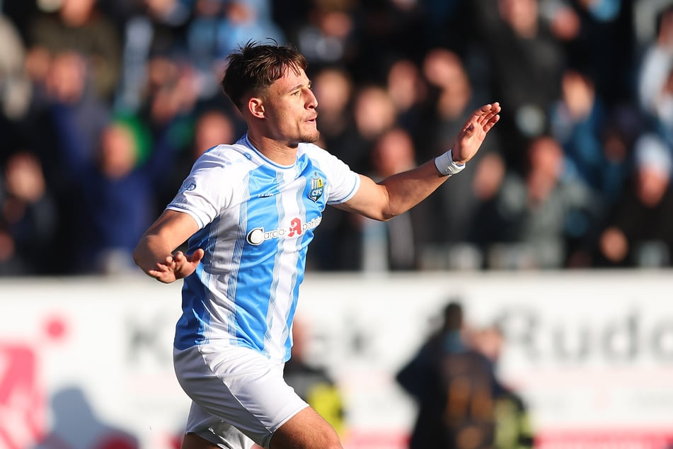 Jonas Marx traf für den Chemnitzer FC zum 1:0.